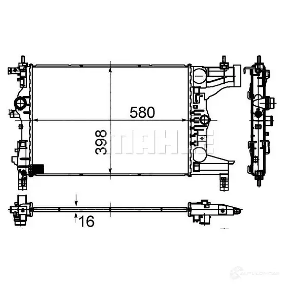 Радиатор системы охлаждения MAHLE ORIGINAL F 4B5N 1437581736 CR945000S изображение 5