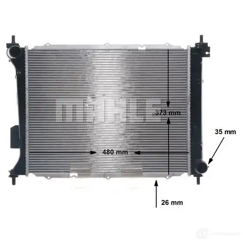 Радиатор охлаждения двигателя MAHLE ORIGINAL JBP HW CR 1695 000S 1437581216 изображение 6
