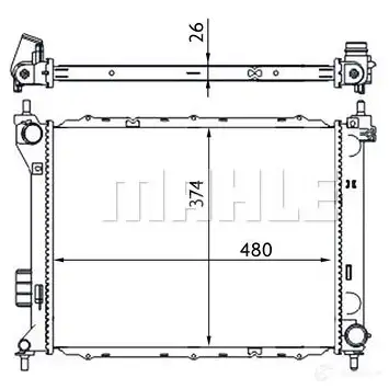 Радиатор охлаждения двигателя MAHLE ORIGINAL JBP HW CR 1695 000S 1437581216 изображение 11