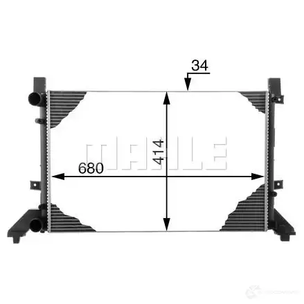 Радиатор охлаждения двигателя MAHLE ORIGINAL CR 1715 000P 1437577617 I96 83 изображение 7