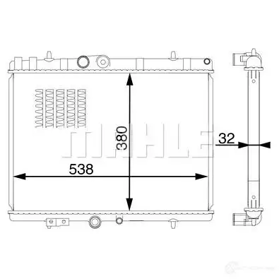 Радиатор охлаждения двигателя MAHLE ORIGINAL 1437580973 CR 1598 000S A CNEMC изображение 0