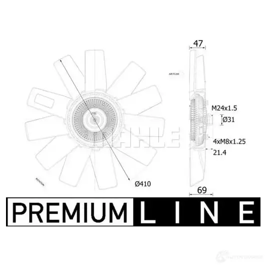Радиатор охлаждения двигателя MAHLE ORIGINAL CR 2308 000P A554 4XJ 1437577857 - Изображение 1