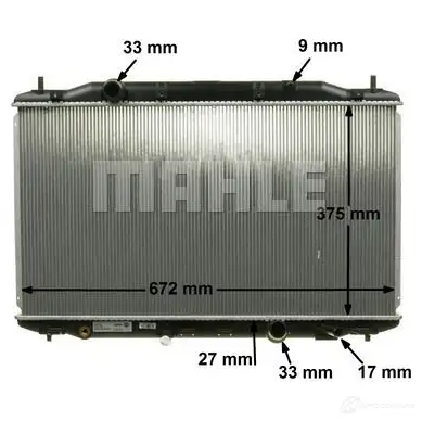 Радиатор охлаждения двигателя MAHLE ORIGINAL 1437578023 Z2DGN WI CR 1895 000S изображение 6