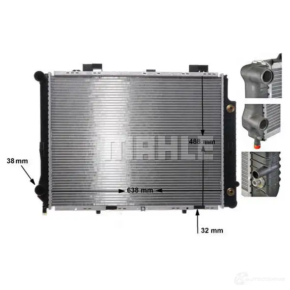 Радиатор охлаждения двигателя MAHLE ORIGINAL 1437578430 CR 634 000S NS10N O3 изображение 12