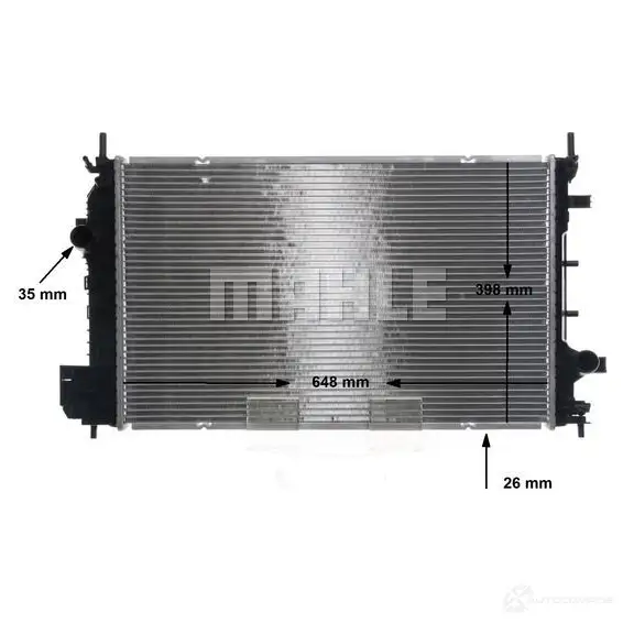 Радиатор охлаждения двигателя MAHLE ORIGINAL 2ZNG35 W 1437578502 CR 812 000S изображение 6