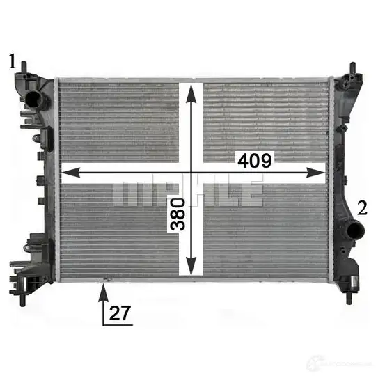 Радиатор охлаждения двигателя MAHLE ORIGINAL 1437579322 CR 1985 000P EFJ ET5 изображение 3