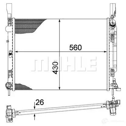 Радиатор охлаждения двигателя MAHLE ORIGINAL CR 1154 000P 1437580042 N3JYT O5 - Изображение 1
