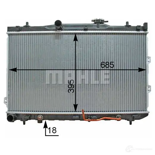 Радиатор охлаждения двигателя MAHLE ORIGINAL FE 8PCJ CR 1336 000P 1437579455 - Изображение 1