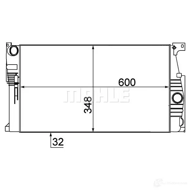 Радиатор охлаждения двигателя MAHLE ORIGINAL CR 1908 000P 1437580053 XWI8O C изображение 3