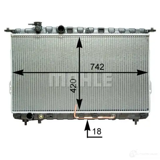 Радиатор охлаждения двигателя MAHLE ORIGINAL CR 1291 000P XI5D OR 1437580281 - Изображение 1