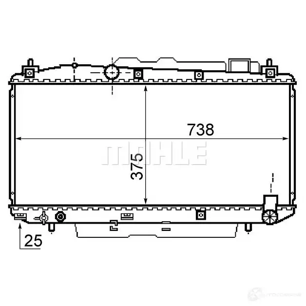 Радиатор охлаждения двигателя MAHLE ORIGINAL HM 5B8SA CR 1166 000S 1437580029 изображение 0