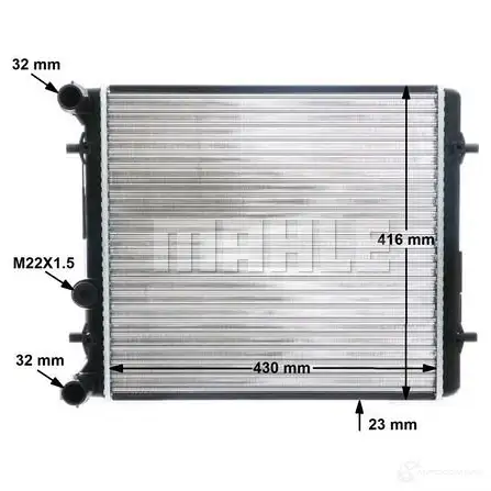 Радиатор охлаждения двигателя MAHLE ORIGINAL CR 367 000S 1437635372 7ENR XC5 изображение 7