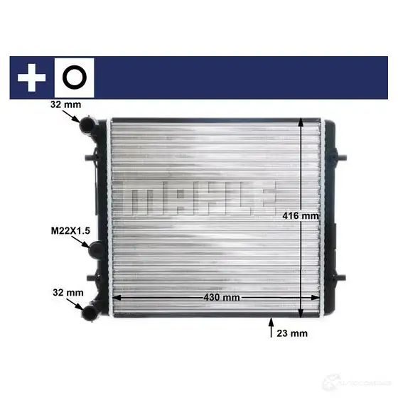 Радиатор охлаждения двигателя MAHLE ORIGINAL CR 367 000S 1437635372 7ENR XC5 изображение 8