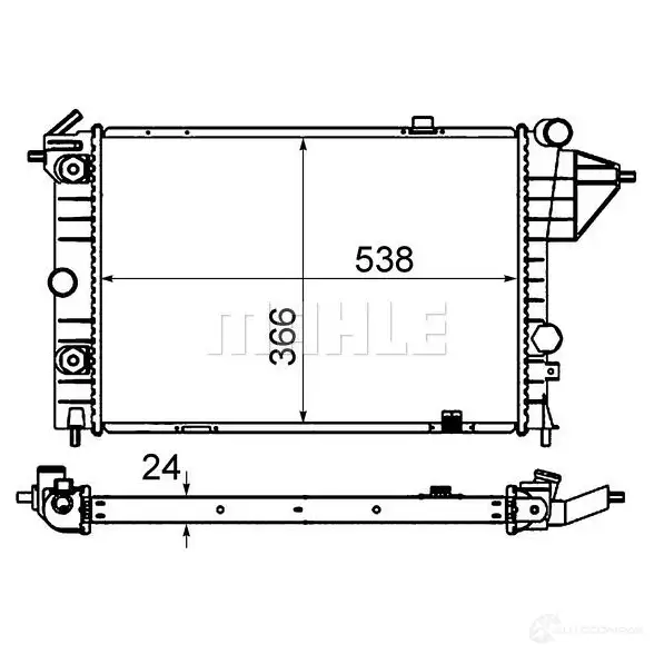 Радиатор охлаждения двигателя MAHLE ORIGINAL DMI9D U4 1437584572 CR 439 000S - Изображение 1