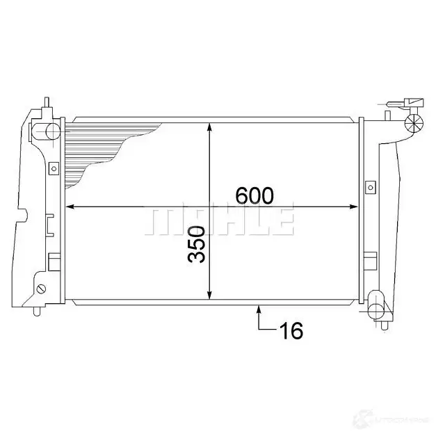 Радиатор охлаждения двигателя MAHLE ORIGINAL CR 1526 000S C8 QRU66 1437573658 изображение 5