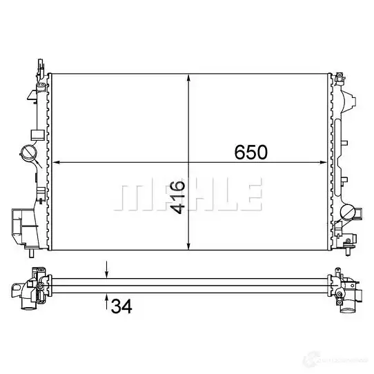 Радиатор охлаждения двигателя MAHLE ORIGINAL CR 835 001S C1O8K G 1437574038 изображение 0