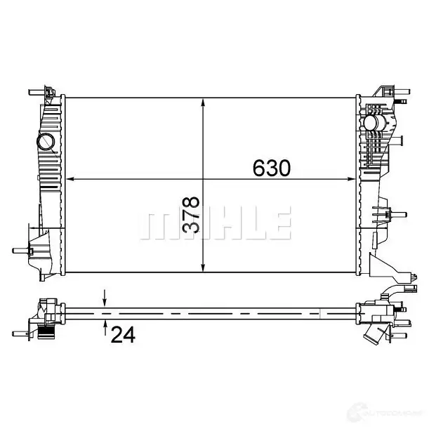Радиатор охлаждения двигателя MAHLE ORIGINAL CR 840 001S JQ AA1 1437577261 - Изображение 1