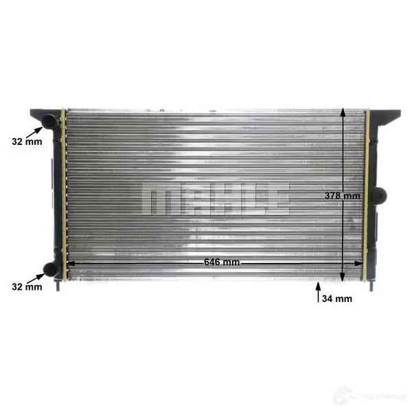 Радиатор системы охлаждения MAHLE ORIGINAL 1437574240 EO IG3NK CR607000S изображение 8