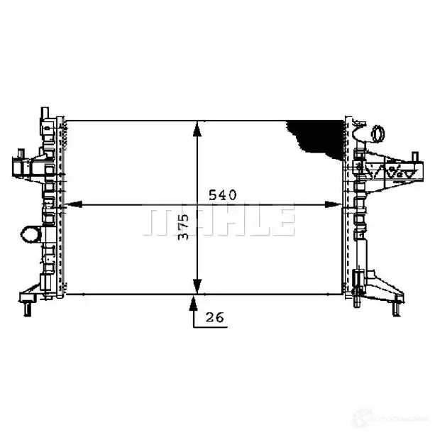 Радиатор охлаждения двигателя MAHLE ORIGINAL 1437578266 CR 389 000P G HBYEA изображение 3