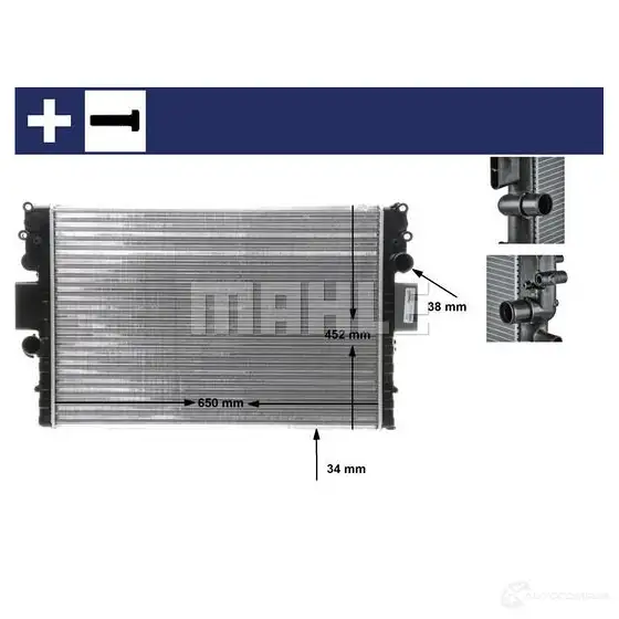 Радиатор охлаждения двигателя MAHLE ORIGINAL RZVB 5B9 1437581711 CR 1551 000S изображение 10