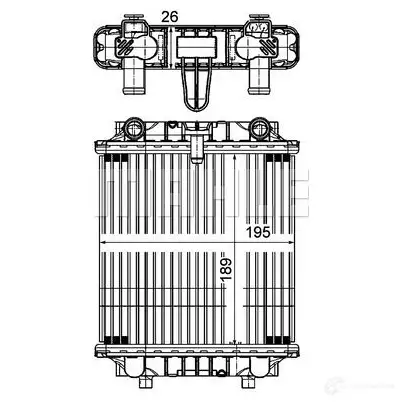 Радиатор охлаждения двигателя MAHLE ORIGINAL CR 1202 000P 1437574703 B7 FRA изображение 3