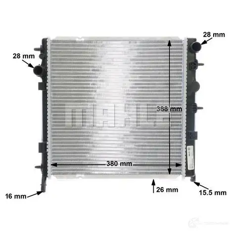Радиатор системы охлаждения MAHLE ORIGINAL CR556000S 1437574214 YLD4 7 изображение 8