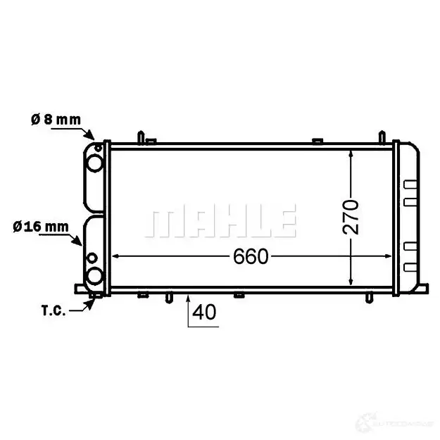 Радиатор охлаждения двигателя MAHLE ORIGINAL CR 140 000S O63 AO 1437574191