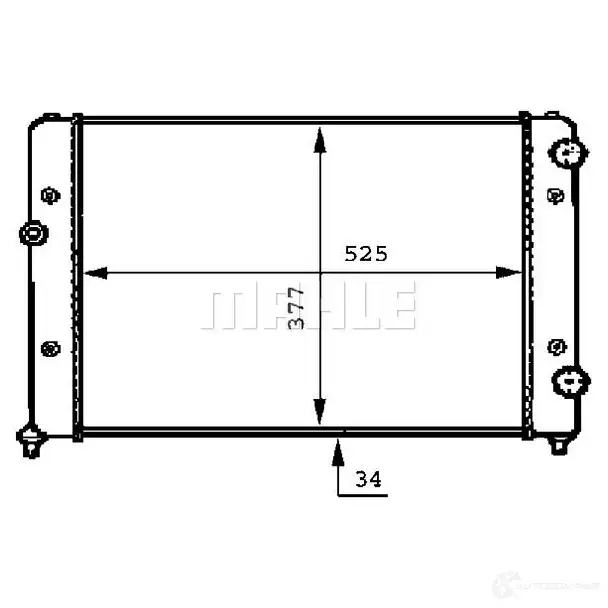 Радиатор охлаждения двигателя MAHLE ORIGINAL 1437574229 H94 TXM2 CR 507 000S изображение 0