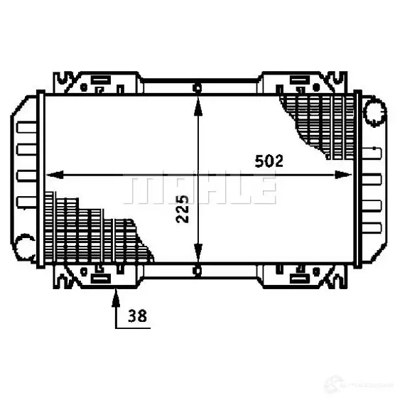 Радиатор охлаждения двигателя MAHLE ORIGINAL 1437574135 D BUWT8F CR 619 000S - Изображение 1