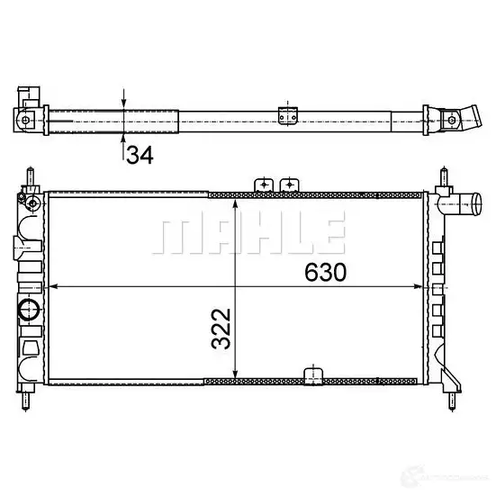 Радиатор охлаждения двигателя MAHLE ORIGINAL FEWF 1WG 1437574196 CR 441 000S