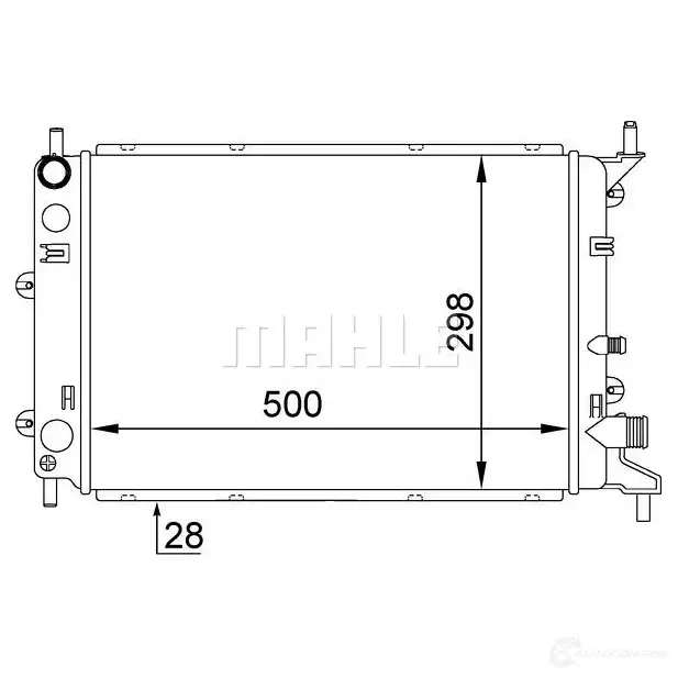 Радиатор охлаждения двигателя MAHLE ORIGINAL W I6WO5 1437584482 CR 377 000S - Изображение 1