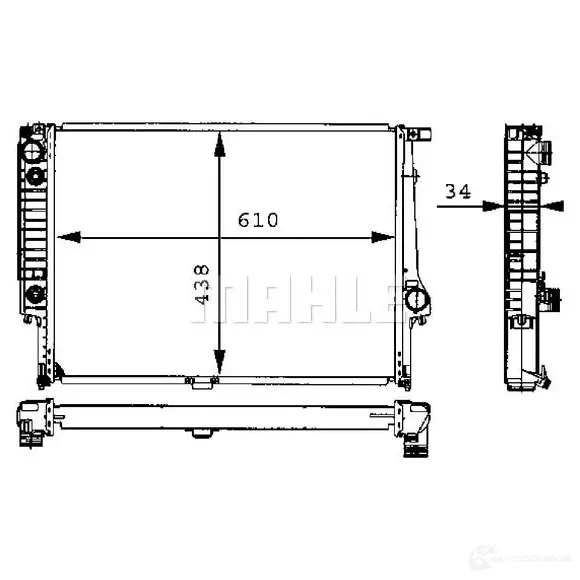 Радиатор охлаждения двигателя MAHLE ORIGINAL 0H0K U1 CR 326 001S 1437576524 - Изображение 1
