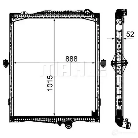 Радиатор охлаждения двигателя MAHLE ORIGINAL 1437636202 CR 2095 000P 20ZF 077