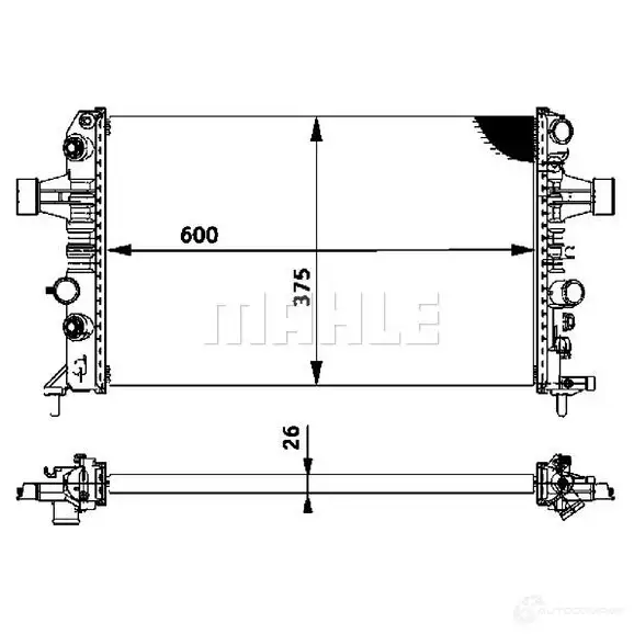 Радиатор охлаждения двигателя MAHLE ORIGINAL CR 574 000P 1437577874 PQ2 6S изображение 3