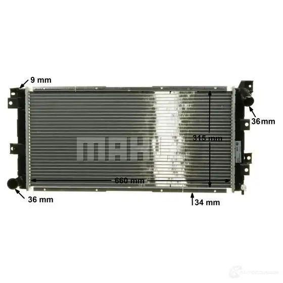 Радиатор охлаждения двигателя MAHLE ORIGINAL M Q1MLBO 1437577741 CR 205 000S изображение 0
