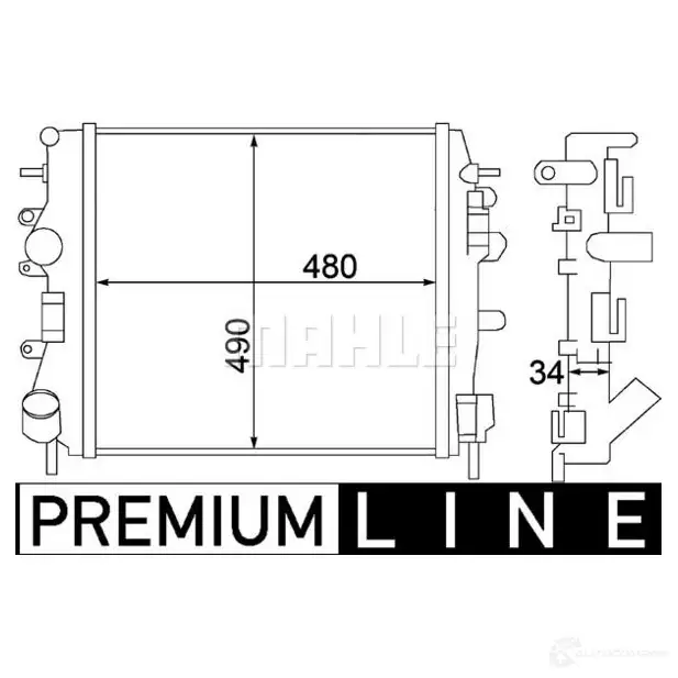 Радиатор охлаждения двигателя MAHLE ORIGINAL 1437578566 CR 1507 000P WC73I 81 изображение 1