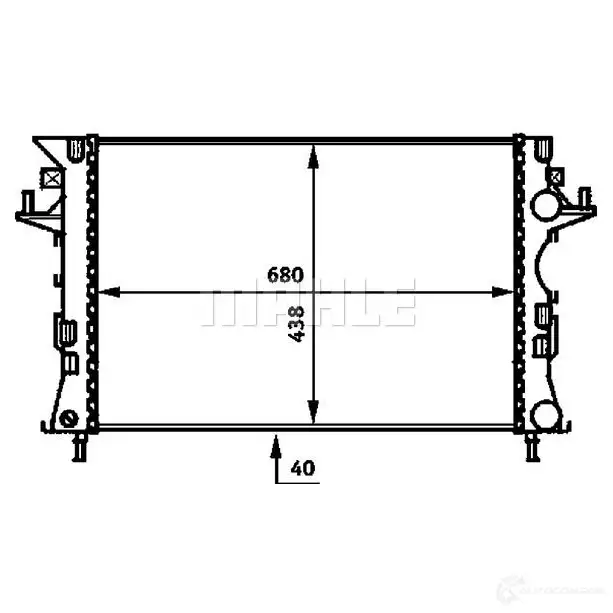 Радиатор охлаждения двигателя MAHLE ORIGINAL CR 462 000P 1ZAJDO K 1437577778 изображение 3