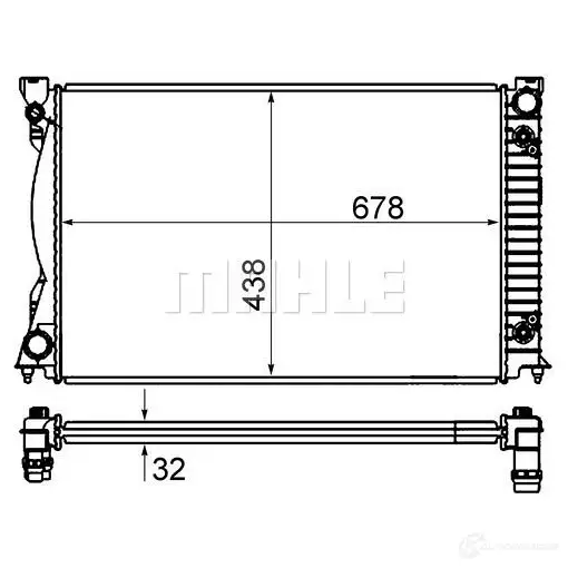 Радиатор охлаждения двигателя MAHLE ORIGINAL CR 842 000S S AZI5HL 1437578314 изображение 5