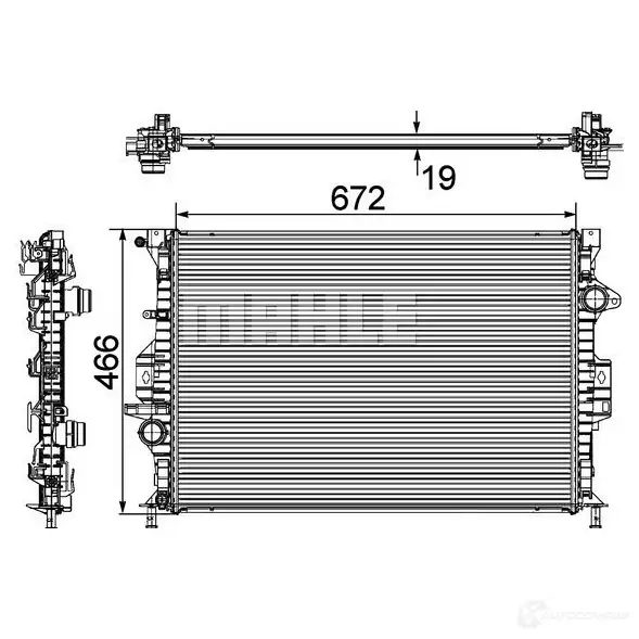 Радиатор охлаждения двигателя MAHLE ORIGINAL CR 907 000P TSR MV 1437579192 изображение 3