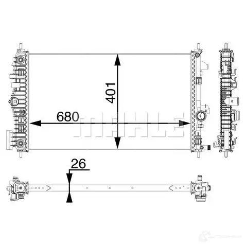 Радиатор охлаждения двигателя MAHLE ORIGINAL 1437579421 CR 927 000P 832SO F - Изображение 1