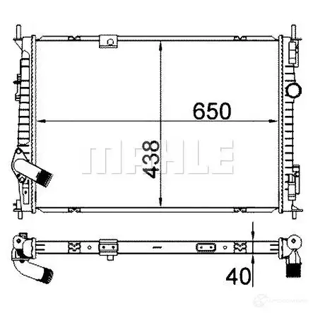 Радиатор охлаждения двигателя MAHLE ORIGINAL QW RSP6 1437579422 CR 2058 000S - Изображение 1