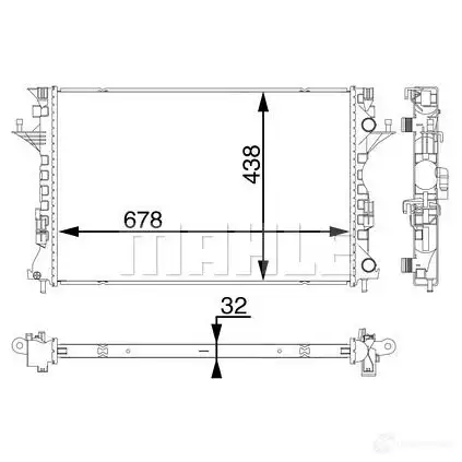Радиатор охлаждения двигателя MAHLE ORIGINAL 1437578040 CR 1061 000S O2N 7OXK