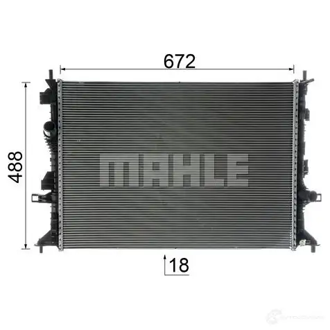 Радиатор охлаждения двигателя MAHLE ORIGINAL 1437635832 CR 1724 000P 9Y 86B изображение 4