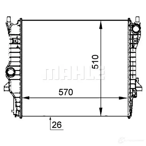 Радиатор охлаждения двигателя MAHLE ORIGINAL 1437580867 CR 1360 000P W EJPG изображение 0