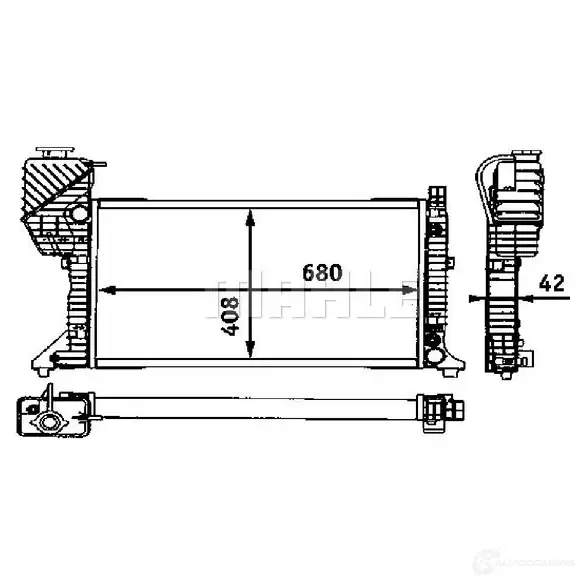 Радиатор охлаждения двигателя MAHLE ORIGINAL 1437581039 CR 683 000S M0DT N6