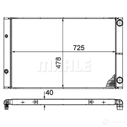 Радиатор охлаждения двигателя MAHLE ORIGINAL 4F01Y LJ 1437581096 CR 576 000P изображение 5
