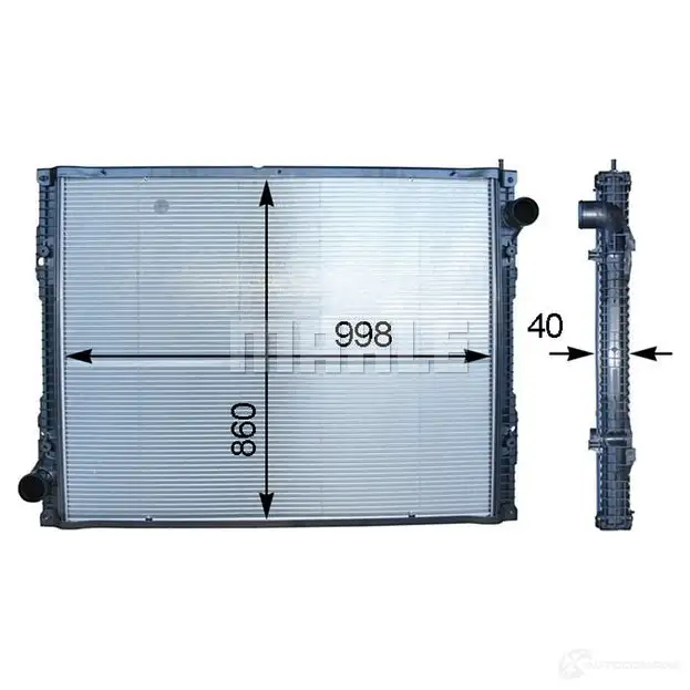 Радиатор охлаждения двигателя MAHLE ORIGINAL CR 916 000P VU 3820G 1437636561 - Изображение 1