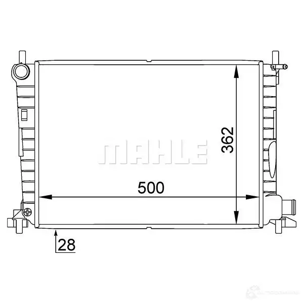 Радиатор охлаждения двигателя MAHLE ORIGINAL CR 381 000P 1437584592 Y0SG2 YK - Изображение 1