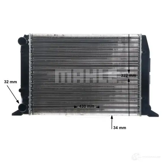 Радиатор охлаждения двигателя MAHLE ORIGINAL 1437574159 B0M5 US CR 412 000S изображение 7