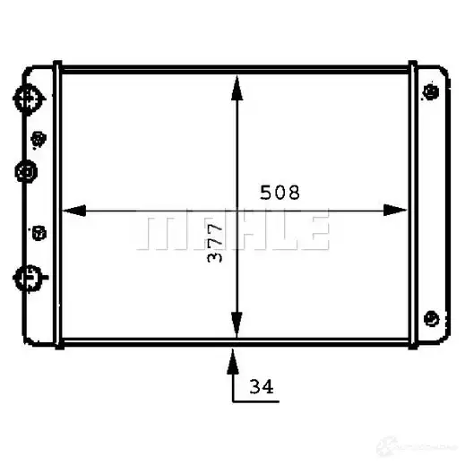 Радиатор охлаждения двигателя MAHLE ORIGINAL 1437584826 AVMR D CR 506 000P изображение 5